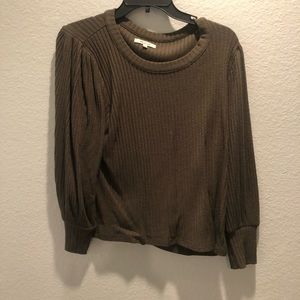 🌱 Madewell Ribbed Bell Sleeve Sweater
